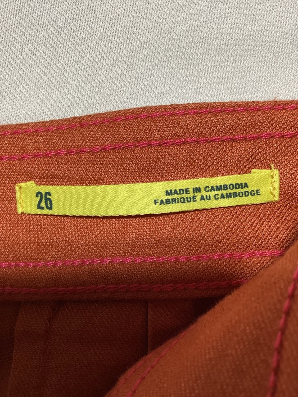Anthropologie Ettie Linen Wide-Leg Cropped Pants in Rust Orange - Picture 7 of 16